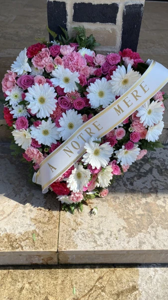 cœur rose et blanc