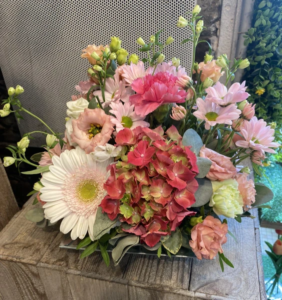 Composition tout en rose 